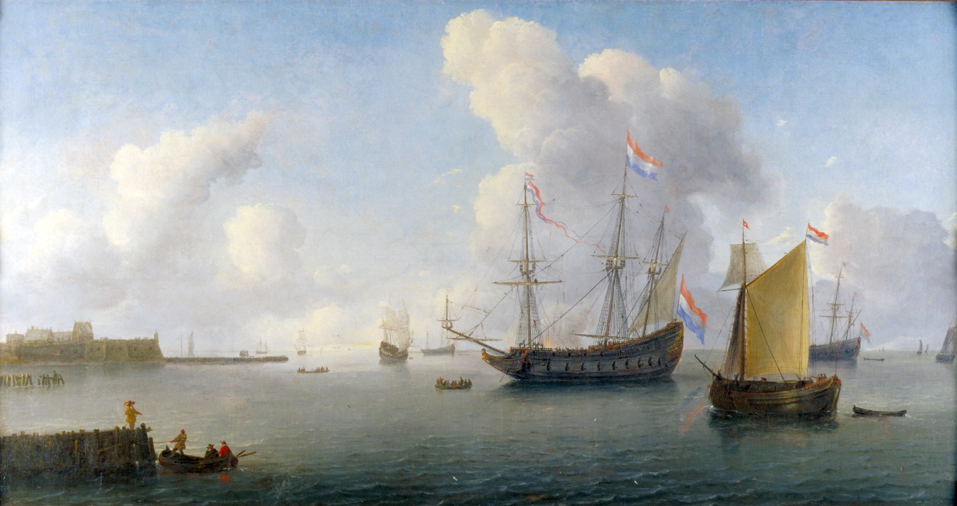 Zicht op de rede van Fort Rammekens bij Vlissingen — Willem Hermansz. van Diest
